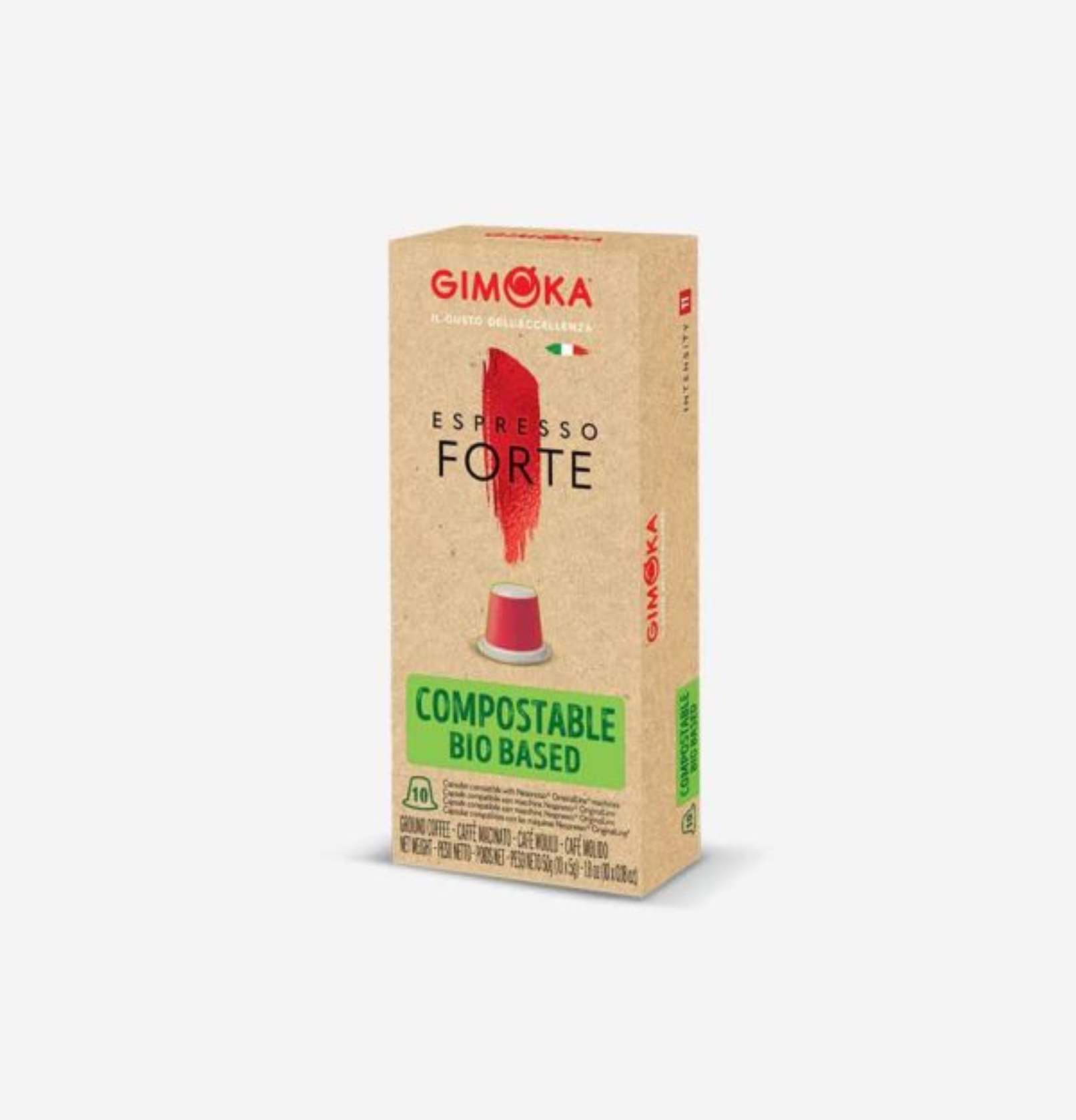 Gimoka Forte Compostabile 10 Coffe capsules - Bio Based