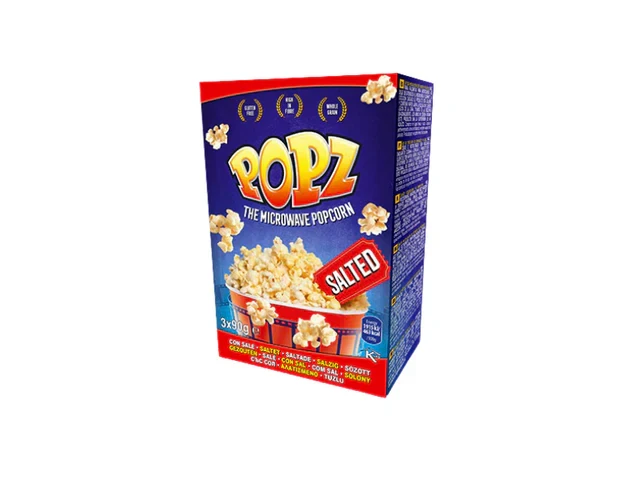 Popz Salted Microwave Popcorn 3x90g
