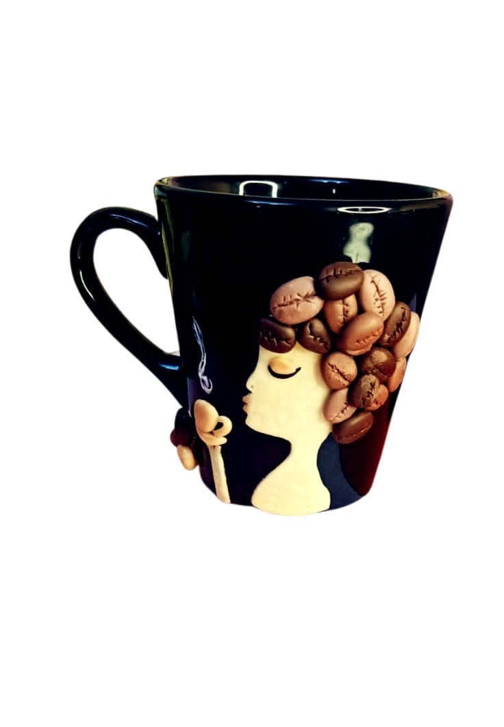 Turkish Coffee Girl Mug Handmade
