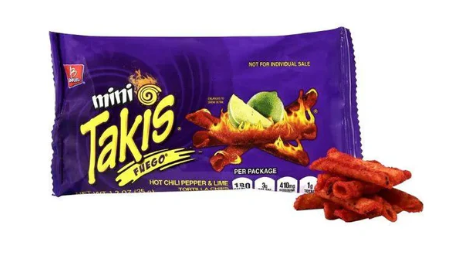 Mini Takis Fuego Hot Chili Pepper & Lime Tortilla Chips 35g