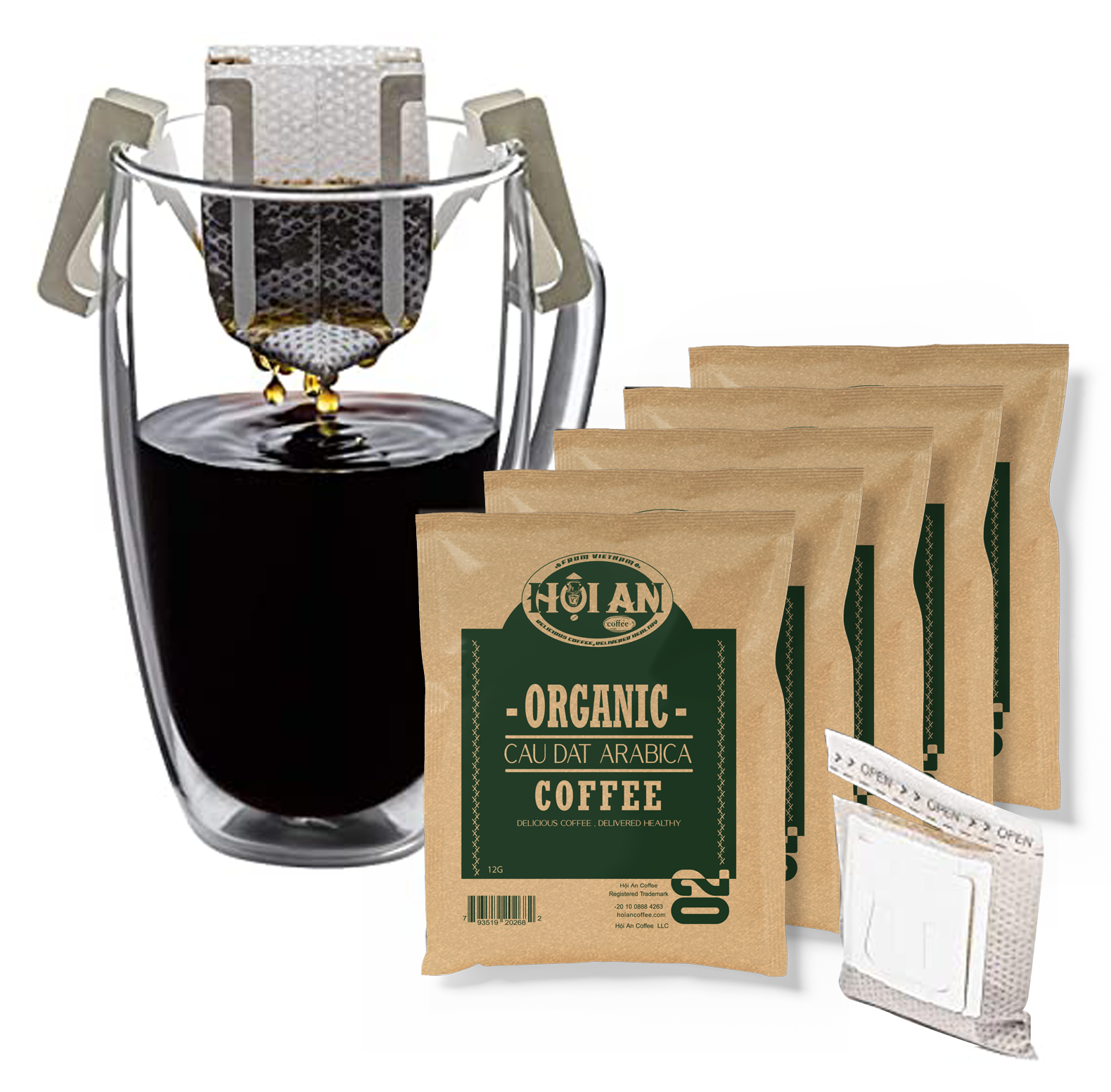 HỘI AN 100% Arabica 10 Drip Bags - CAU DAT (02)