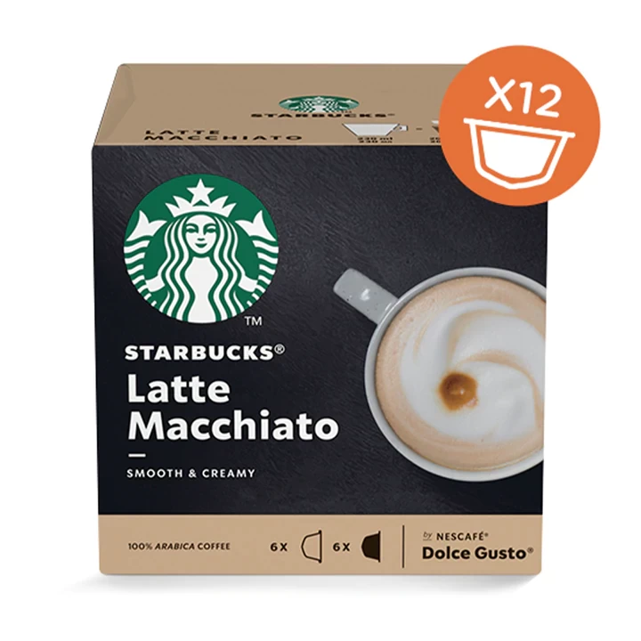 Starbucks Dolce Gusto Compatible Latte Macchiato Pods - 12 Capsules