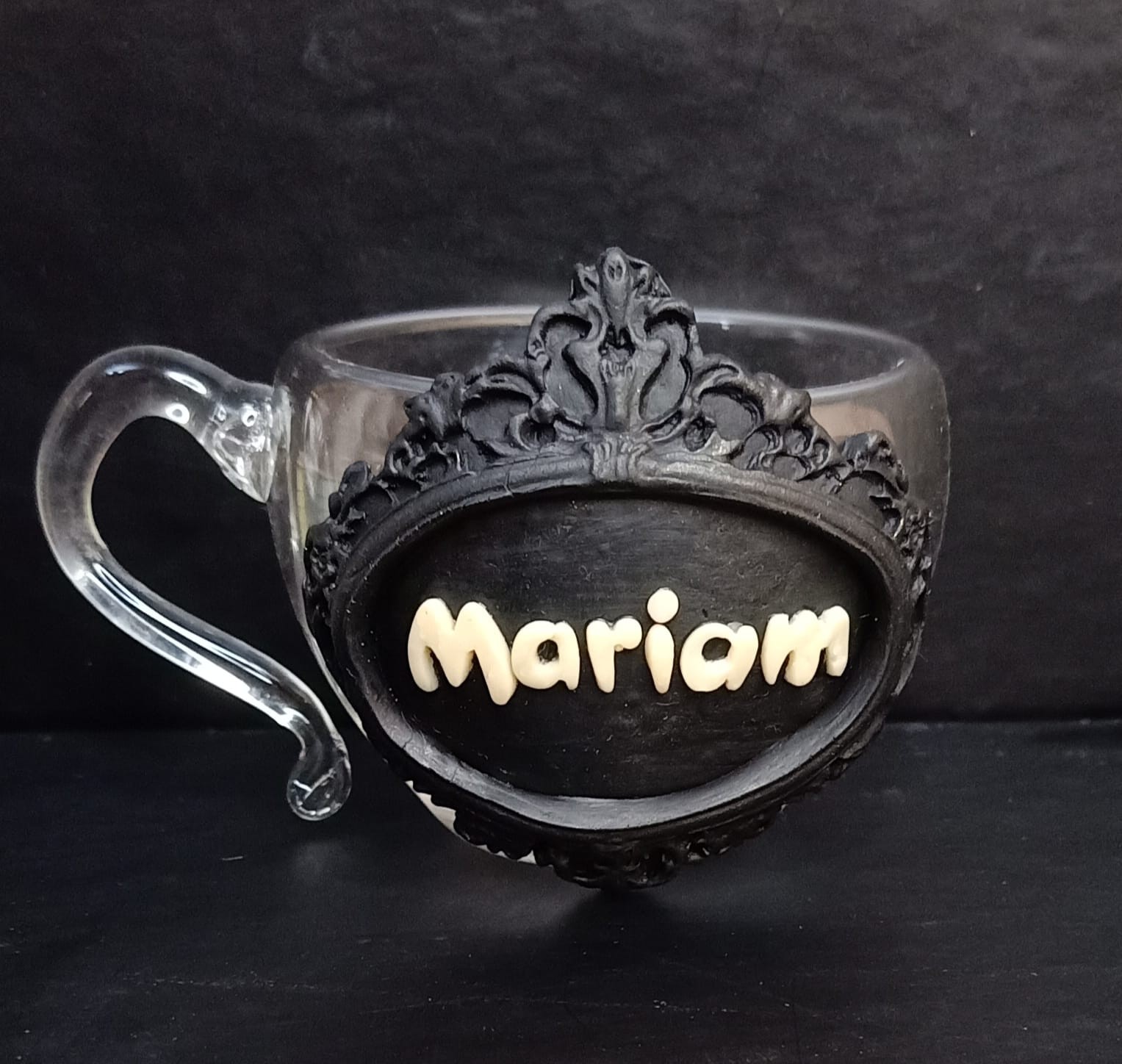 Name Coffee Douple glass cup - Handmade